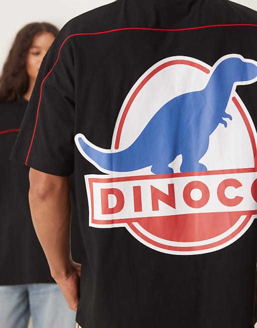 DESIGN Disney Pixar Unisex Oversized T-shirt With Cars Dinoco Prints In Black