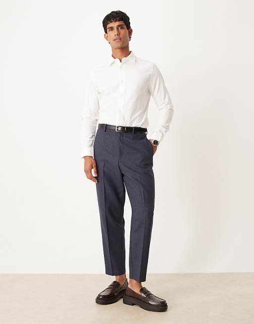 DESIGN Easy Iron Royal Oxford Slim Shirt In White