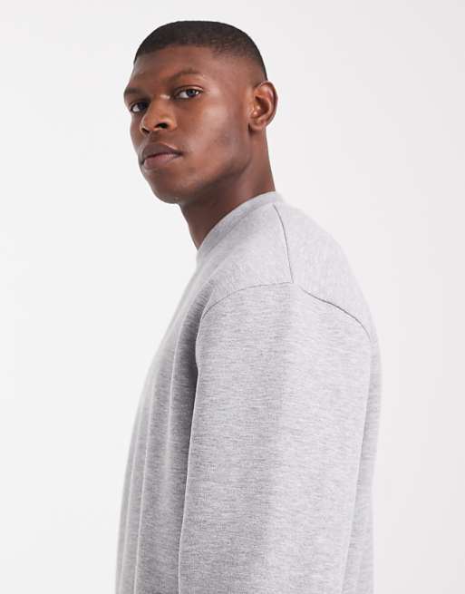 DESIGN Essential Longline Sweatshirt In Grey Marl