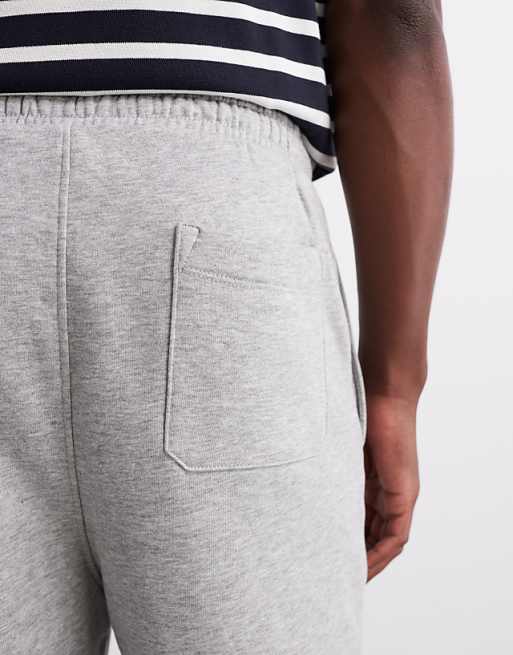 DESIGN Essential Mid Length Slim Shorts In Grey Marl
