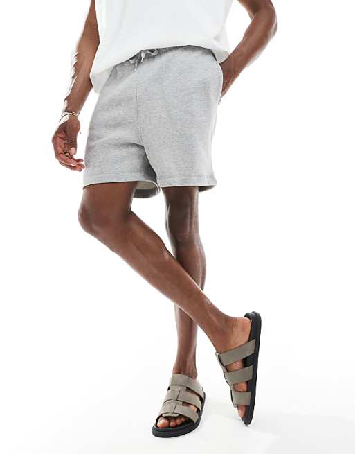 DESIGN Essential Slim Shorts In Grey Marl