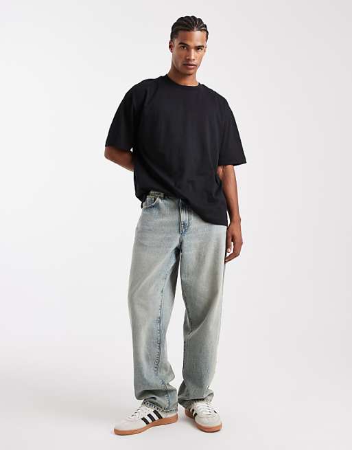 DESIGN Essentials 2 Pack Oversized T-shirts In Stone And Black