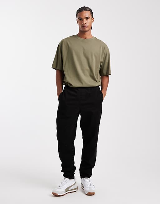 DESIGN Essentials 2 Pack Oversized T-shirts In Stone And Khaki