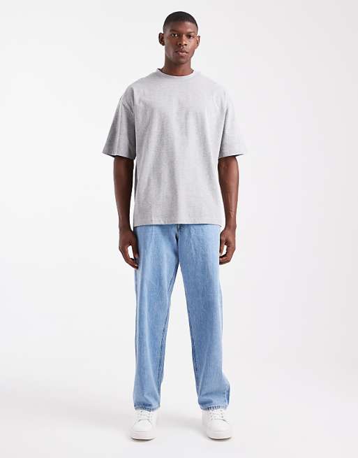DESIGN Essentials 2 Pack Oversized T-shirts In Beige And Grey