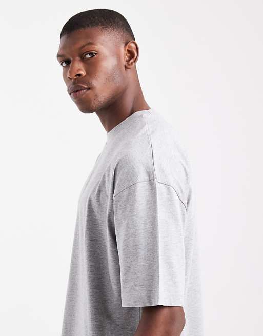 DESIGN Essentials 2 Pack Oversized T-shirts In Beige And Grey