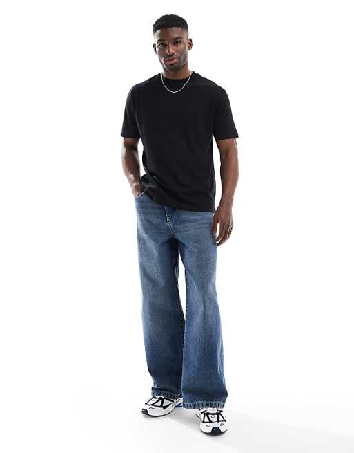 DESIGN Essentials 2 Pack Relaxed Crew Neck T-shirts In Black