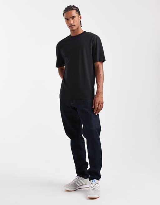 DESIGN Essentials 2 Pack Relaxed Crew Neck T-shirts In Black