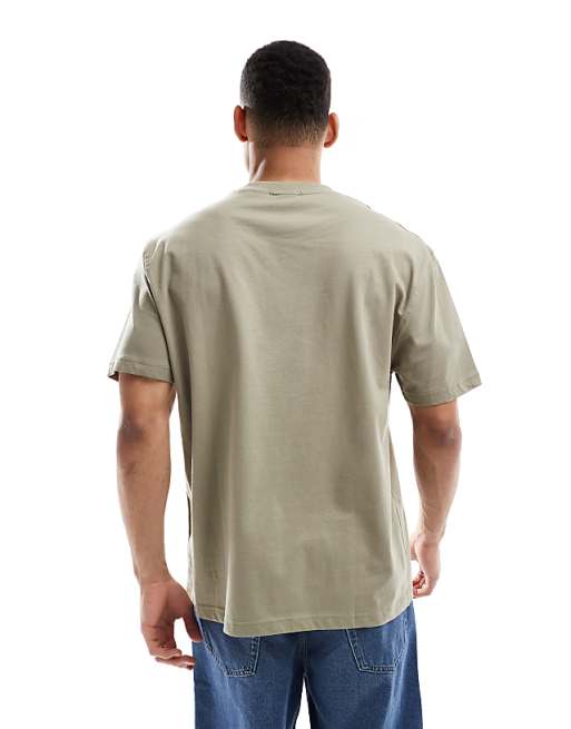 DESIGN Essentials 2 Pack Relaxed T-shirt In Cream & Khaki