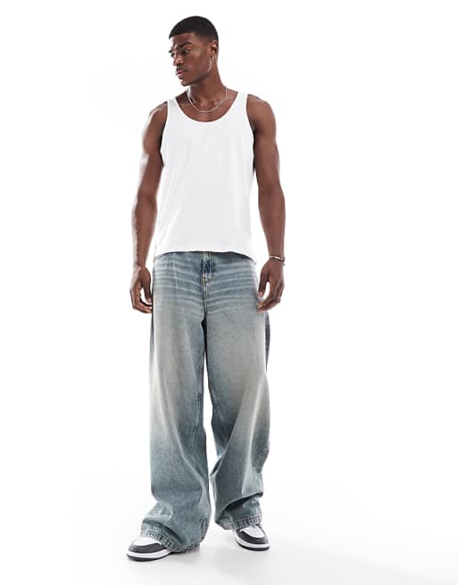 DESIGN Essentials 2 Pack Vests In Black And White
