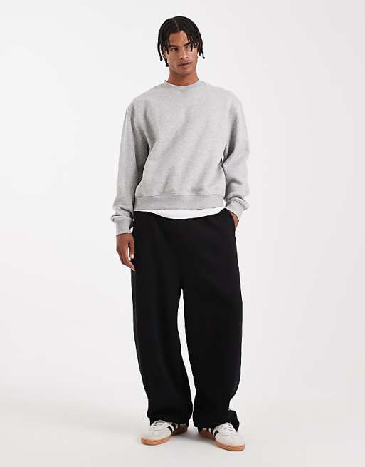 DESIGN Essentials Boxy Relaxed Sweatshirt In Grey