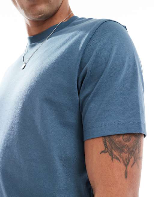 DESIGN Essentials Crew Neck T-shirt In Blue