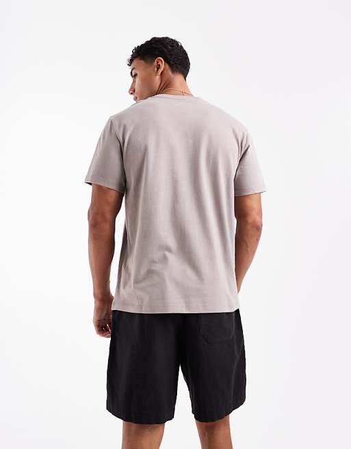 DESIGN Essentials Crew Neck T-shirt In Brown