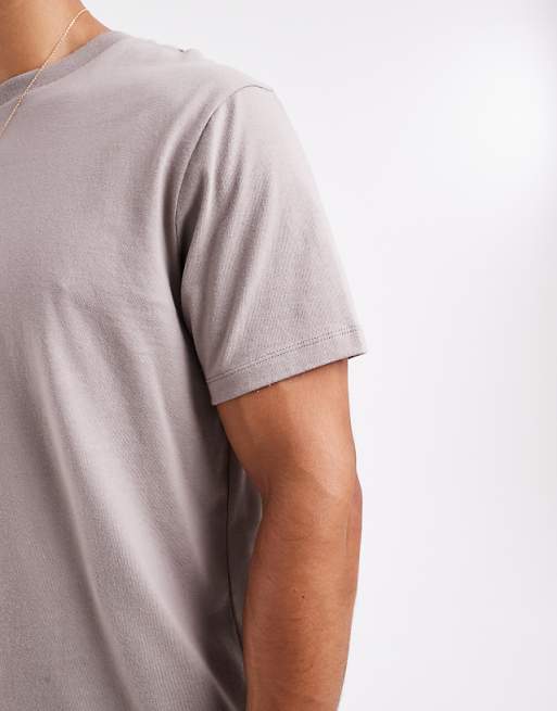 DESIGN Essentials Crew Neck T-shirt In Brown