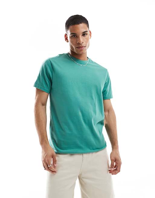 DESIGN Essentials crew neck t-shirt in green