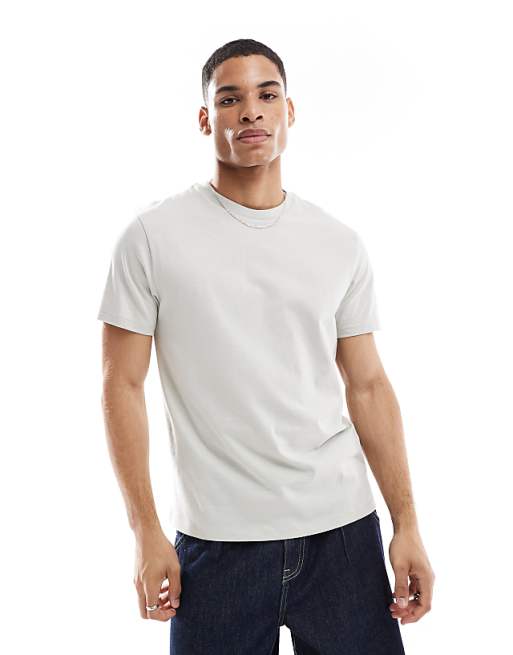 DESIGN Essentials crew neck t-shirt in grey