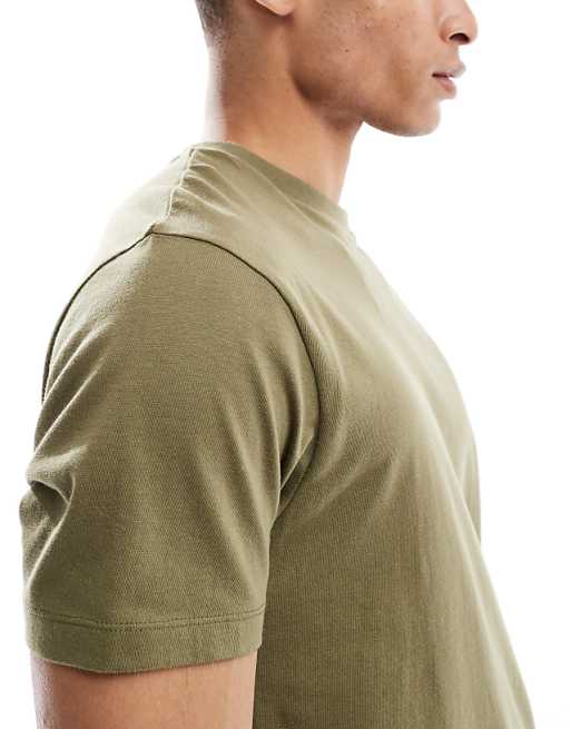 DESIGN Essentials Crew Neck T-shirt In Khaki
