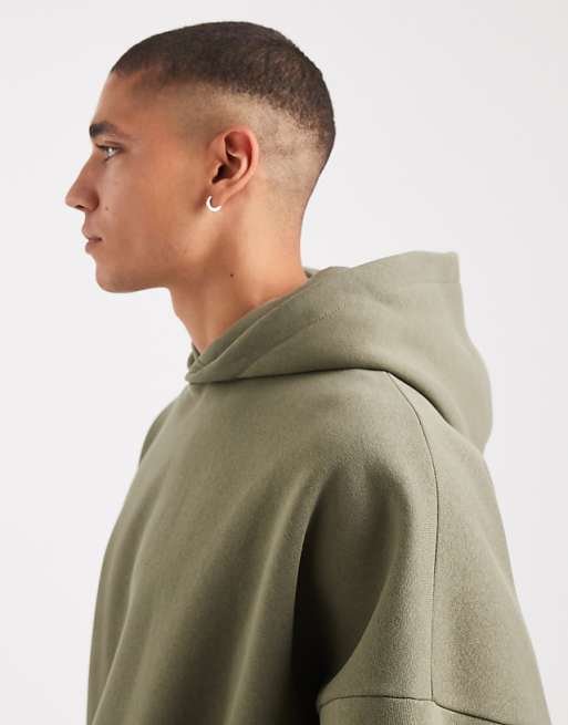 DESIGN Essentials Extreme Oversized Hoodie In Dusty Olive