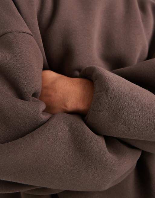 DESIGN Essentials Extreme Oversized Sweatshirt In Brown