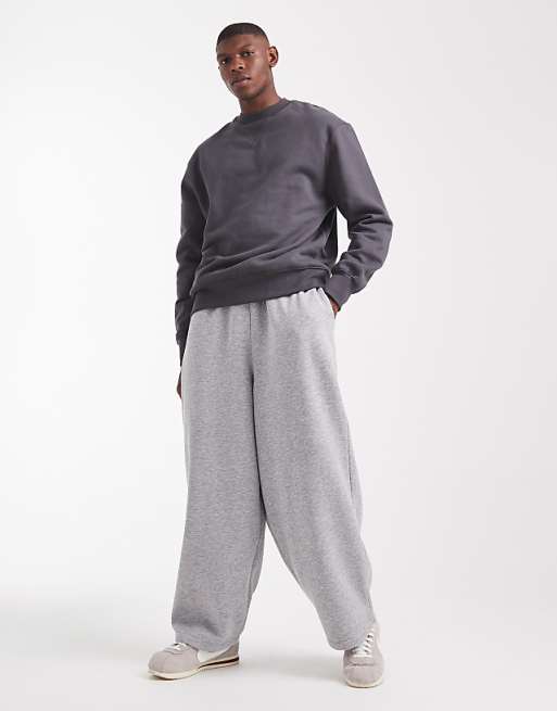 DESIGN essentials loose fit jogger in grey marl