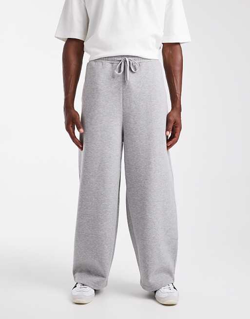 DESIGN essentials loose fit jogger in grey marl