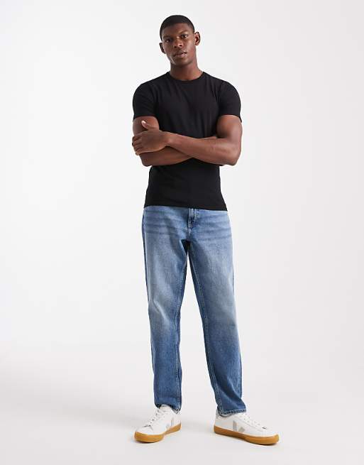 DESIGN Essentials Muscle Fit T-shirt In Black