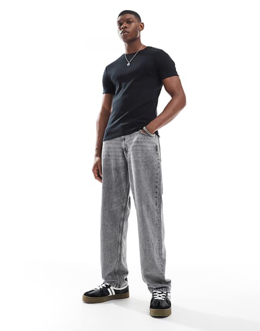 DESIGN Essentials Muscle Fit T-shirt In Black Rib
