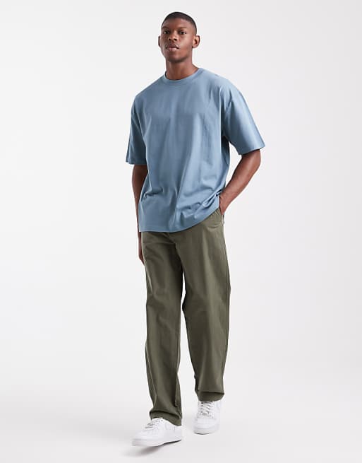 DESIGN Essentials Oversized Crew Neck T-shirt In Blue