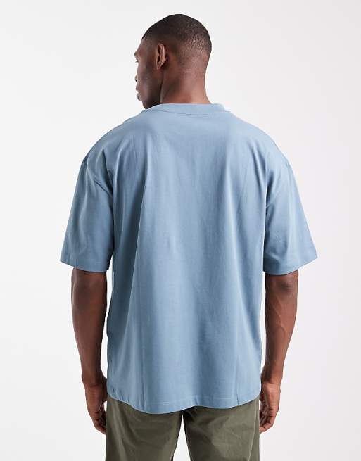 DESIGN Essentials Oversized Crew Neck T-shirt In Blue