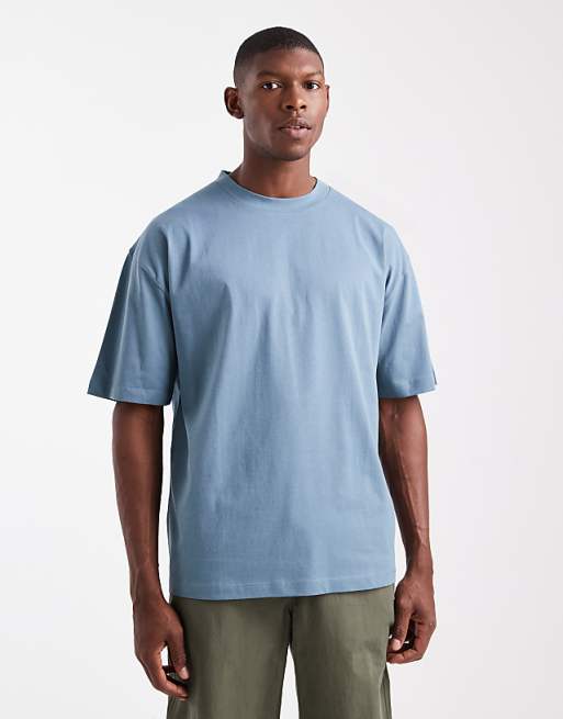 DESIGN Essentials oversized crew neck t-shirt in blue