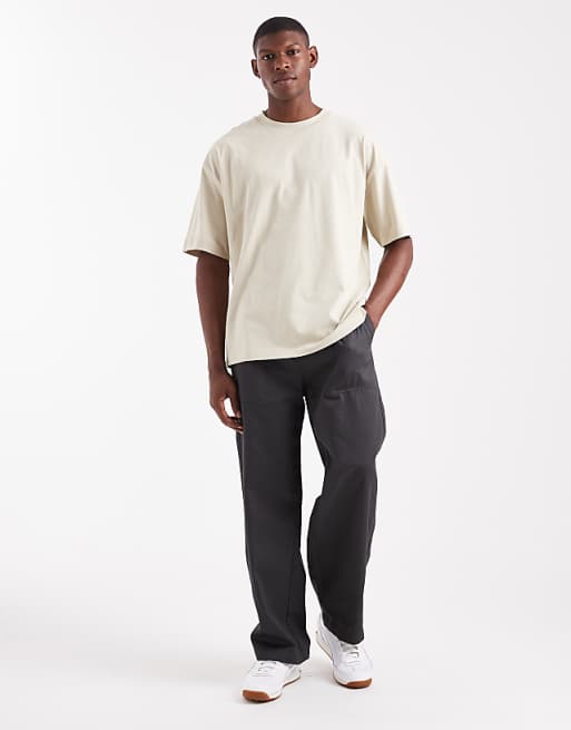 DESIGN Essentials Oversized Crew Neck T-shirt In Pelican
