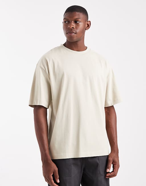 DESIGN Essentials oversized crew neck t-shirt in pelican