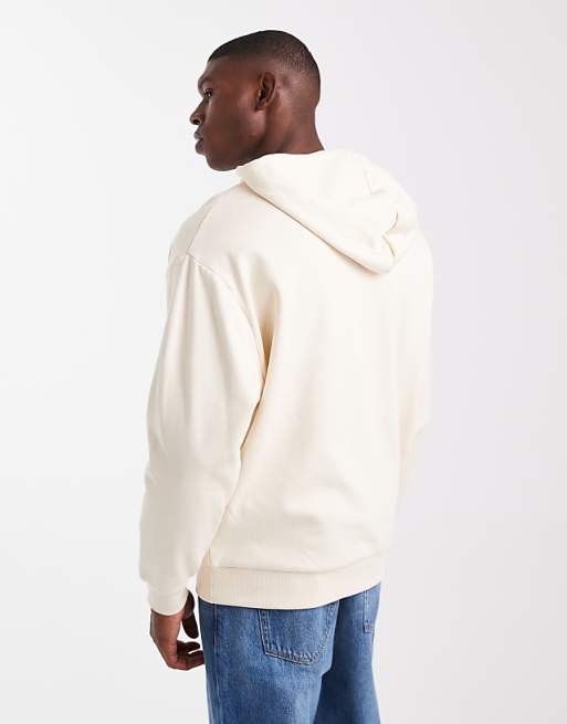 DESIGN Essentials Oversized Hoodie In Off White