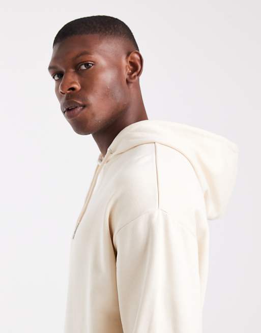 DESIGN Essentials Oversized Hoodie In Off White