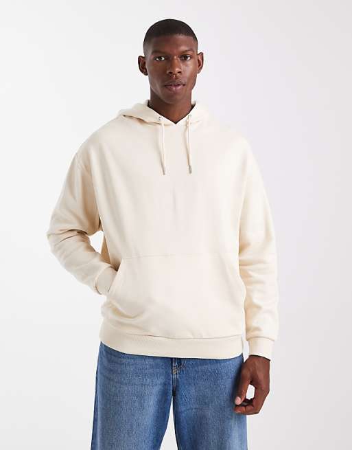 DESIGN Essentials Oversized Hoodie In Off White