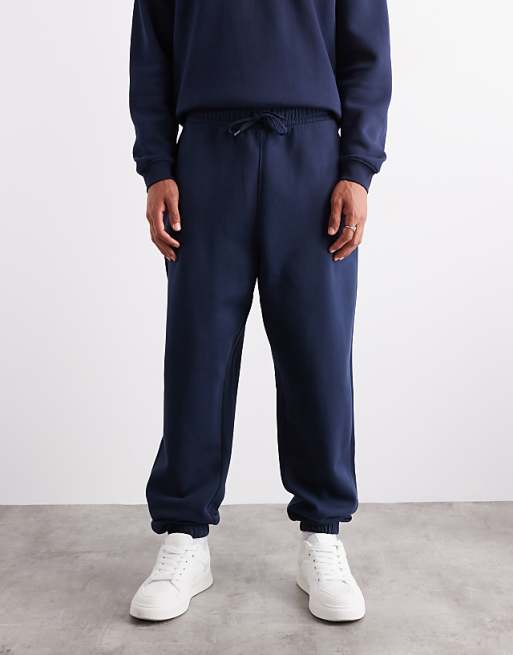 DESIGN Essentials Oversized Joggers In Navy