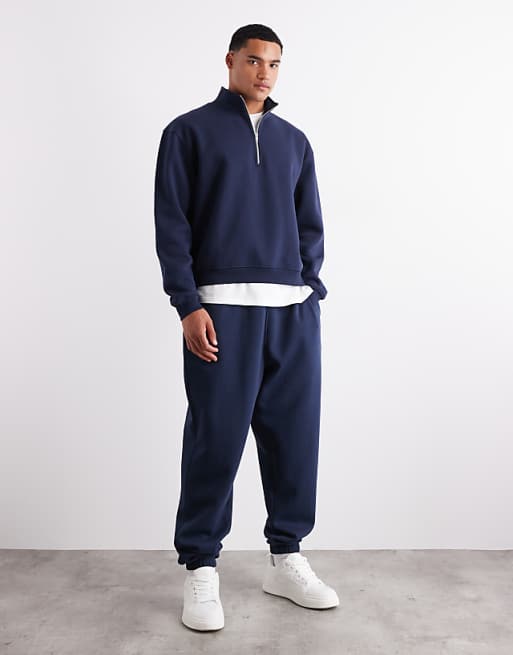 DESIGN essentials oversized joggers in navy