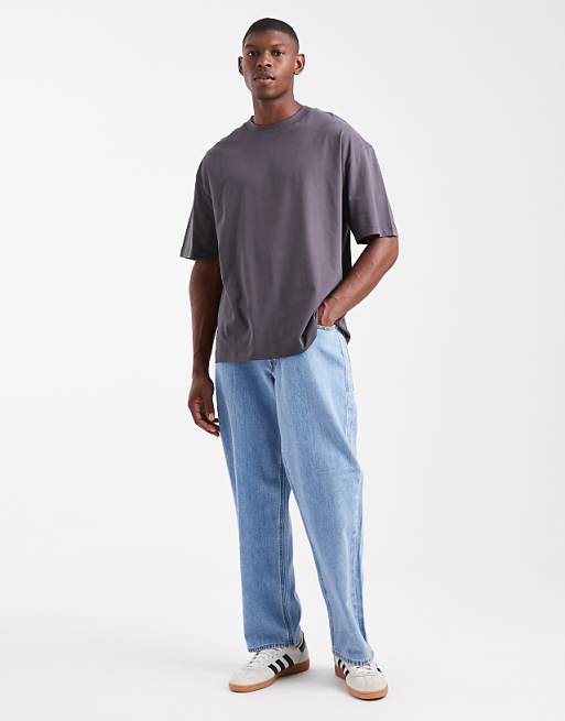 DESIGN Essentials Oversized T-shirt In Charcoal