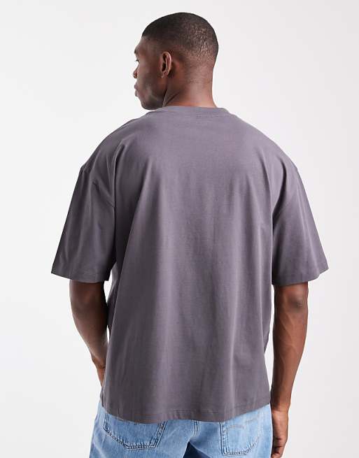 DESIGN Essentials Oversized T-shirt In Charcoal