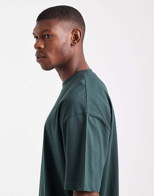 DESIGN Essentials Oversized T-shirt In Dark Green