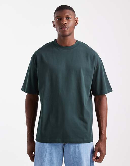 DESIGN Essentials oversized t-shirt in dark green