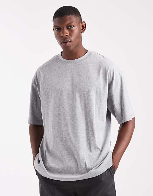 DESIGN Essentials oversized t-shirt in grey marl