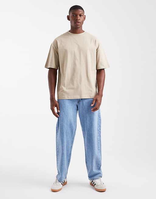 DESIGN Essentials Oversized T-shirt In Stone