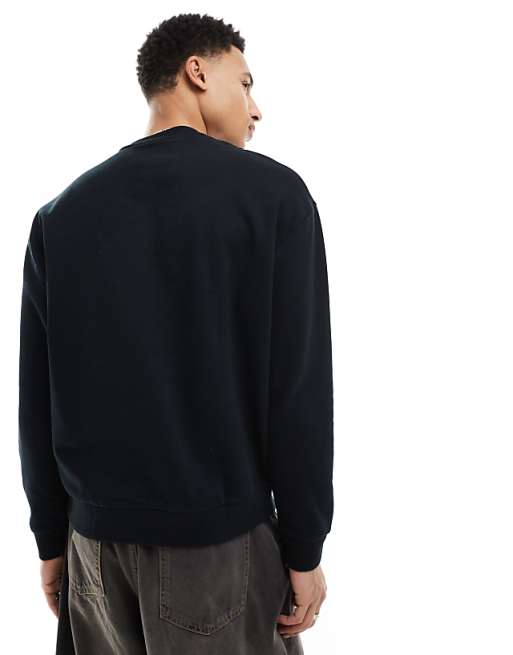 DESIGN Essentials Relaxed Fit Sweatshirt In Black