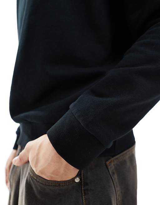 DESIGN Essentials Relaxed Fit Sweatshirt In Black