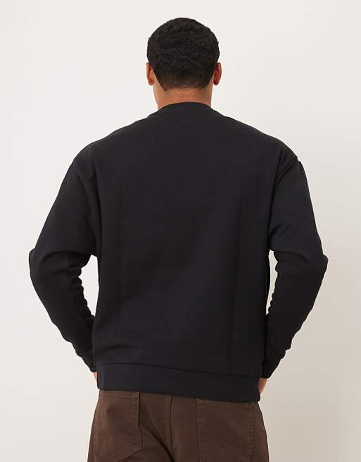 DESIGN Essentials Relaxed Fit Sweatshirt In Black