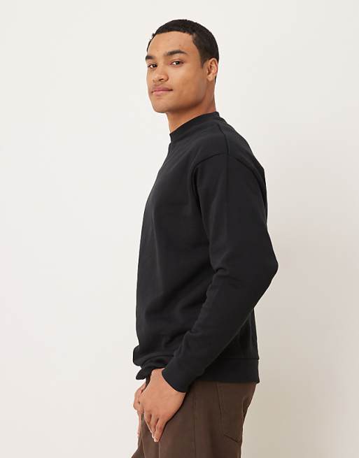 DESIGN Essentials Relaxed Fit Sweatshirt In Black