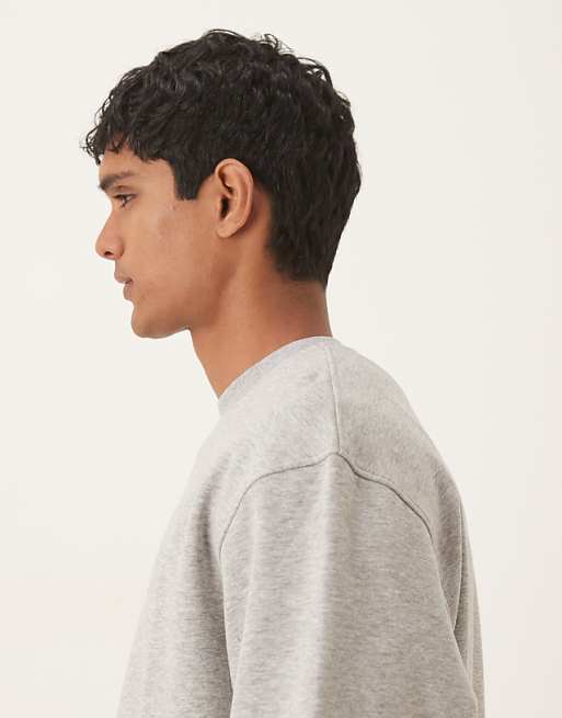 DESIGN Essentials Relaxed Fit Sweatshirt In Grey Marl