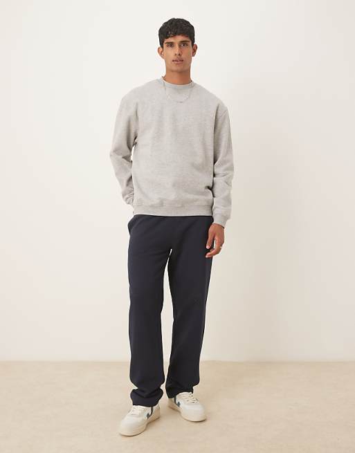 DESIGN Essentials Relaxed Fit Sweatshirt In Grey Marl