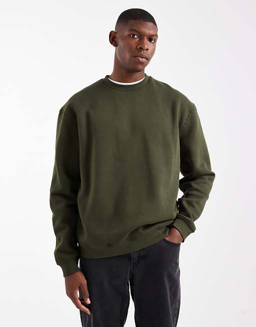 DESIGN Essentials Relaxed Fit Sweatshirt In Green