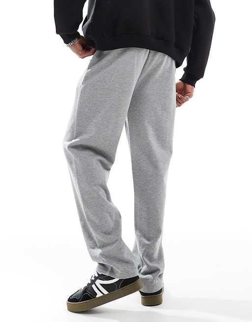 DESIGN Essentials Straight Leg Joggers In Grey Marl